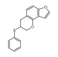 3-(phenylthio)-(2,3,4H)-furo[2,3-h]-1-benzopyran Structure