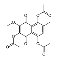 (4,7-diacetyloxy-6-methoxy-3-methyl-5,8-dioxonaphthalen-1-yl) acetate Structure