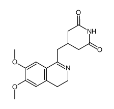 3-(6,7-Dimethoxy-3,4-dihydro-1-isoquinolylmethyl)glutarimide结构式