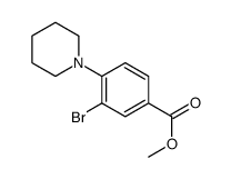 methyl 3-bromo-4-piperidin-1-ylbenzoate Structure