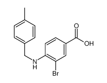 3-溴-4-(4-甲基苄基氨基)苯甲酸结构式