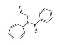 N-benzoyl-N-allyl-7-aminocyclohepta-1,3,5-triene结构式