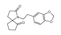1-(2-(benzo[d][1,3]dioxol-5-yl)ethyl)-1-azaspiro[4.4]nonane-2,6-dione Structure