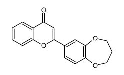2-(3,4-dihydro-2H-1,5-benzodioxepin-7-yl)chromen-4-one结构式