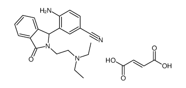 4-amino-3-[2-[2-(diethylamino)ethyl]-3-oxo-1H-isoindol-1-yl]benzonitrile,(E)-but-2-enedioic acid结构式
