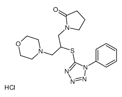 1-[3-morpholin-4-yl-2-(1-phenyltetrazol-5-yl)sulfanylpropyl]pyrrolidin-2-one,hydrochloride Structure