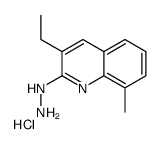 3-Ethyl-2-hydrazino-8-methylquinoline hydrochloride结构式