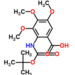 BOC-2-AMINO-3,4,5-TRIMETHOXYBENZOIC ACID结构式