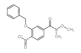 3-(BENZYLOXY)-N-METHOXY-N-METHYL-4-NITROBENZAMIDE structure