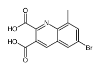 6-bromo-8-methylquinoline-2,3-dicarboxylic acid Structure