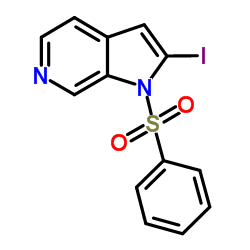 1-(Phenylsulfonyl)-2-iodo-6-azaindole结构式