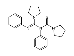 N-phenyl-N-((E)-(phenylimino)(pyrrolidin-1-yl)methyl)pyrrolidine-1-carbothioamide结构式