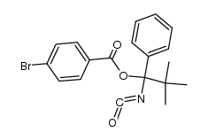 1-isocyanato-1-phenyl-2,2-dimethylpropyl 4-bromobenzoate Structure