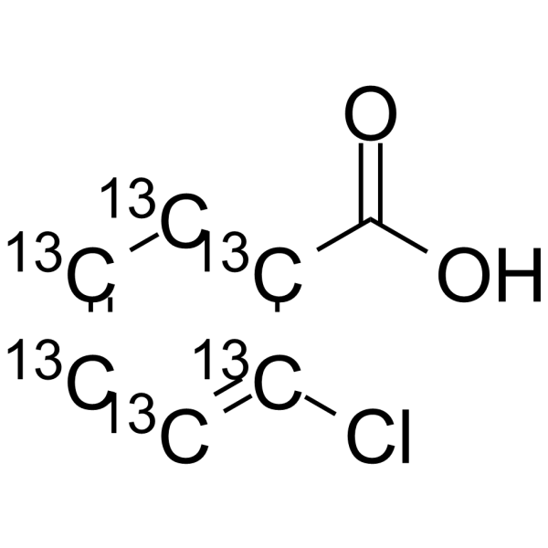 2-氯苯甲酸-[13C7]结构式