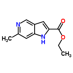 Ethyl 6-methyl-1H-pyrrolo[3,2-c]pyridine-2-carboxylate结构式
