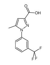 5-甲基-1-(3-三氟甲基苯基)-1H-吡唑-3-羧酸结构式