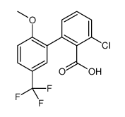 2-chloro-6-[2-methoxy-5-(trifluoromethyl)phenyl]benzoic acid结构式