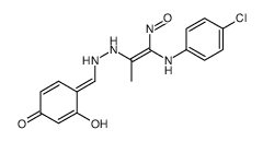 N-(4-chlorophenyl)-N-hydroxy-2-[(2-hydroxy-4-oxocyclohexa-2,5-dien-1-ylidene)methylhydrazinylidene]propanimidamide结构式
