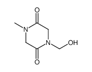 2,5-Piperazinedione,1-(hydroxymethyl)-4-methyl-(9CI)结构式