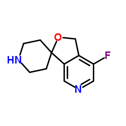 7-氟-1H-螺[呋喃并[3,4-C]吡啶-3,4-哌啶]结构式