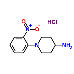 1-(2-Nitrophenyl)-4-piperidinamine hydrochloride (1:1) structure