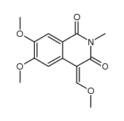1,2,3,4-tetrahydro-6,7-dimethoxy-4-(methoxymethylene)-2-methylisoquinoline-1,3-dione结构式