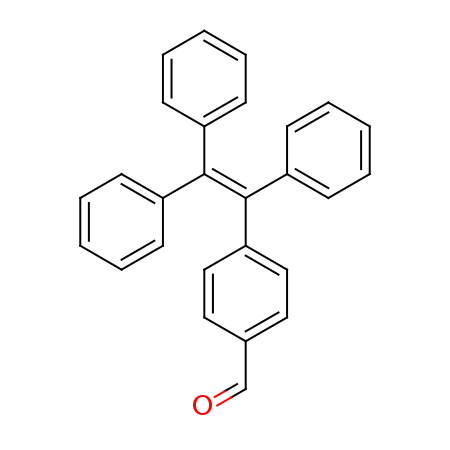 1,1,2-三苯基-2-(4-甲醛基苯)乙烯结构式