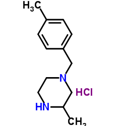 3-Methyl-1-(4-Methyl-benzyl)-piperazine hydrochloride Structure