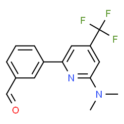 3-(6-Dimethylamino-4-trifluoromethyl-pyridin-2-yl)-benzaldehyde picture