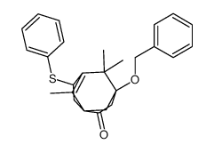 1-benzyloxy-8,11,11-trimethyl-6-phenylthiobicyclo(5.3.1)undec-7-en-3-one结构式