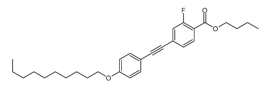 butyl 4-[2-(4-decoxyphenyl)ethynyl]-2-fluorobenzoate Structure