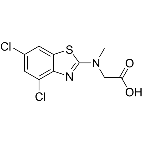 N-(4,6-Dichloro-1,3-benzothiazol-2-yl)-N-methylglycine结构式