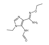 N-ethoxy-1-ethyl-5-formylamino-1H-imidazole-4-carboximidic acid amide结构式