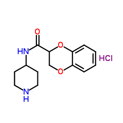 2,3-Dihydro-benzo[1,4]dioxine-2-carboxylic acid piperidin-4-ylamide hydrochloride structure