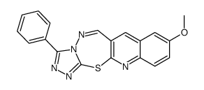 9-Methoxy-3-phenyl-1,2,4-triazolo(3',4':2,3)(1,3,4)thiadiazepino(7,6-b)quinoline结构式