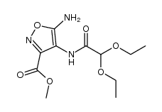 methyl 5-amino-4-(2,2-diethoxyacetamido)isoxazole-3-carboxylate结构式