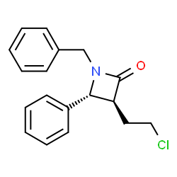 (3S,4R)-1-benzyl-3-(2-chloroethyl)-4-phenylazetidin-2-one结构式