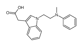 2-[1-[2-(N-methylanilino)ethyl]indol-3-yl]acetic acid Structure