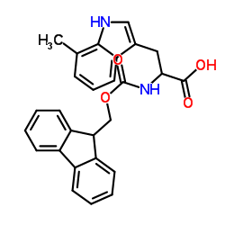 N-[(9H-Fluoren-9-ylmethoxy)carbonyl]-7-methyltryptophan结构式