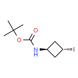 trans-tert-butyl 3-iodocyclobutylcarbamate Structure