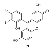 9-(3,4-dibromo-2-hydroxyphenyl)-2,6,7-trihydroxyxanthen-3-one结构式