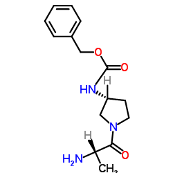 Benzyl [(3R)-1-alanyl-3-pyrrolidinyl]carbamate结构式