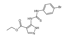 ethyl 5-(3-(4-bromophenyl)thioureido)-1H-pyrazole-4-carboxylate结构式