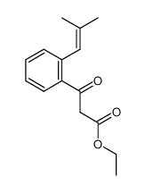 ethyl 3-[2-(2-methylprop-1-en-1-yl)phenyl]-3-oxopropanoate结构式