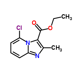 5-氯-2-甲基咪唑并[1,2-a]吡啶-3-甲酸乙酯结构式