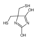 5,5-bis(sulfanylmethyl)imidazolidine-2,4-dione Structure