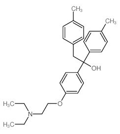 Benzeneethanol, a-[4-[2-(diethylamino)ethoxy]phenyl]-4-methyl-a-(4-methylphenyl)- structure