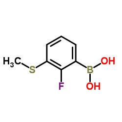 2-Fluoro-3-(methylsulfanyl)phenylboronic acid结构式