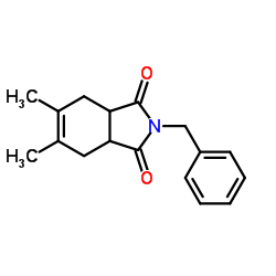 2-BENZYL-5,6-DIMETHYL-3A,4,7,7A-TETRAHYDRO-1H-ISOINDOLE-1,3(2H)-DIONE结构式