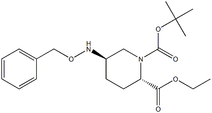 (2S,5R)-1-叔丁基 2-乙基 5-((苄氧基)氨基)哌啶-1,2-二羧酸酯图片